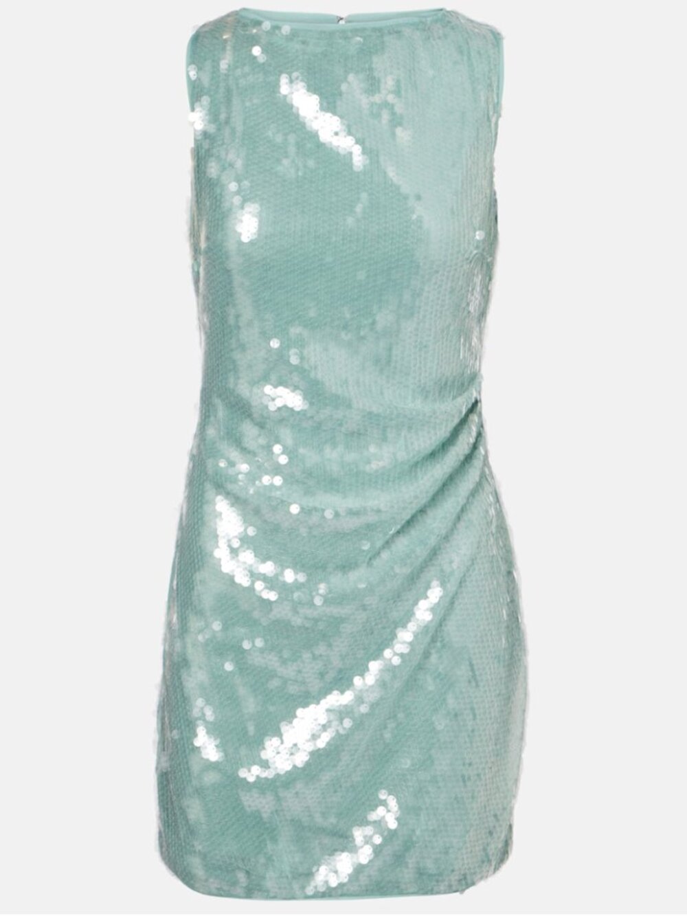 STAUD Eton Sequin Mini Dress Mist Blue Size Small NWT